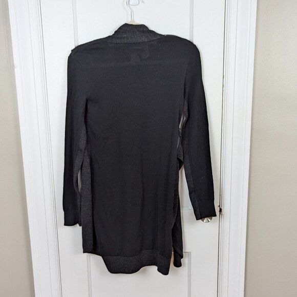 ALLSAINTS | Black Drina Wool Draped Long Sleeve Dress Size US2 - Picture 13 of 15